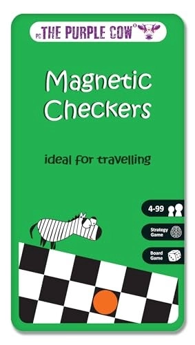 The Purple Cow Magnetic Travel Checkers