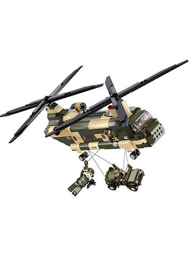 Transport Helicopter + Soldier - Army 520 pcs