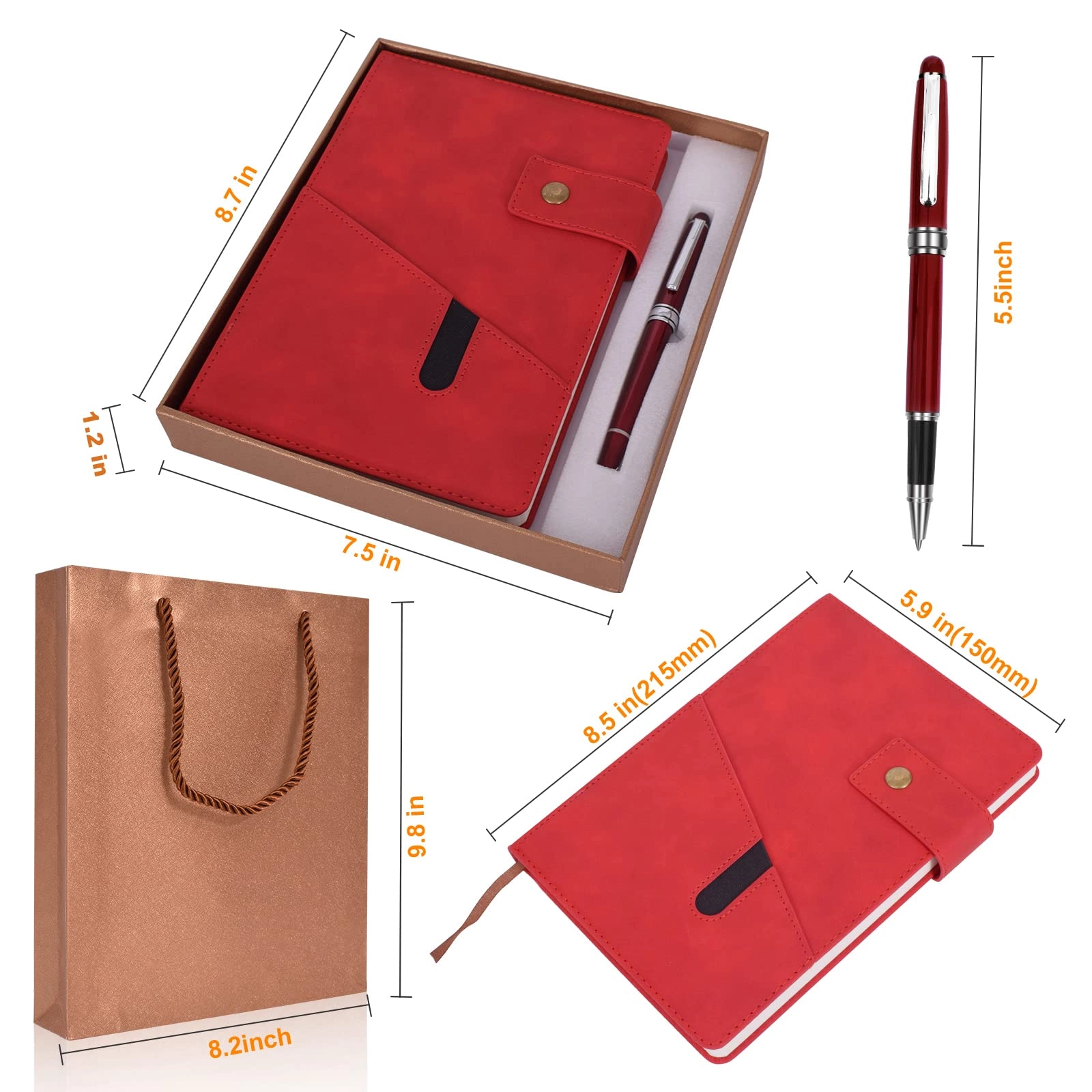 Lined Leather Journal - A5 200 Pages