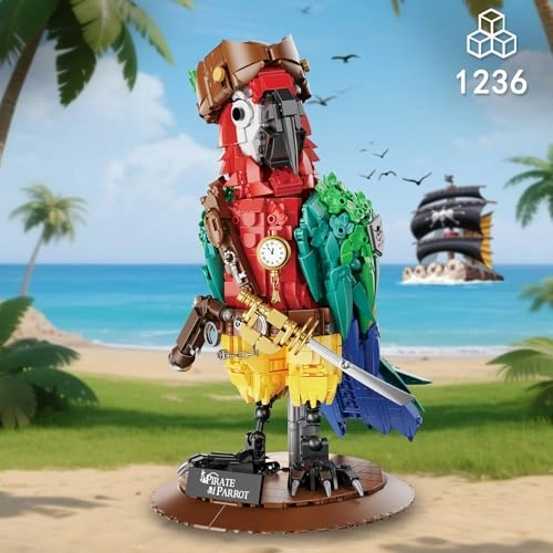Pirate Parrot Flowers Building Set - Parrot 1236 pcs