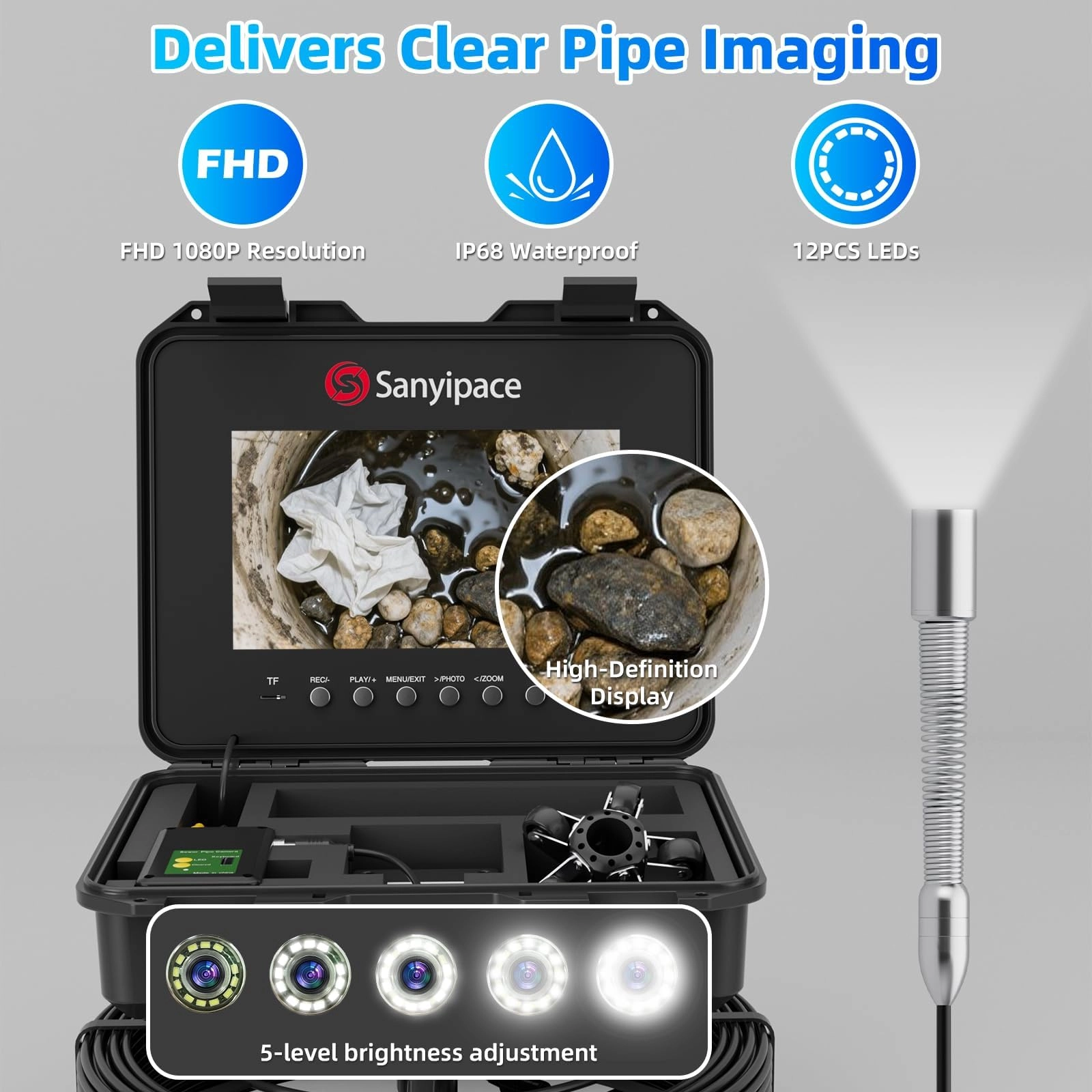 Drain camera - 50M/165FT 5mm