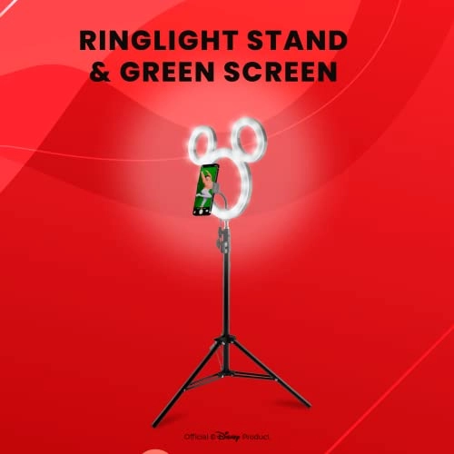 Mickey Mouse Photo Studio Creator - 12 inch Selfie Light Tripod Green Screen