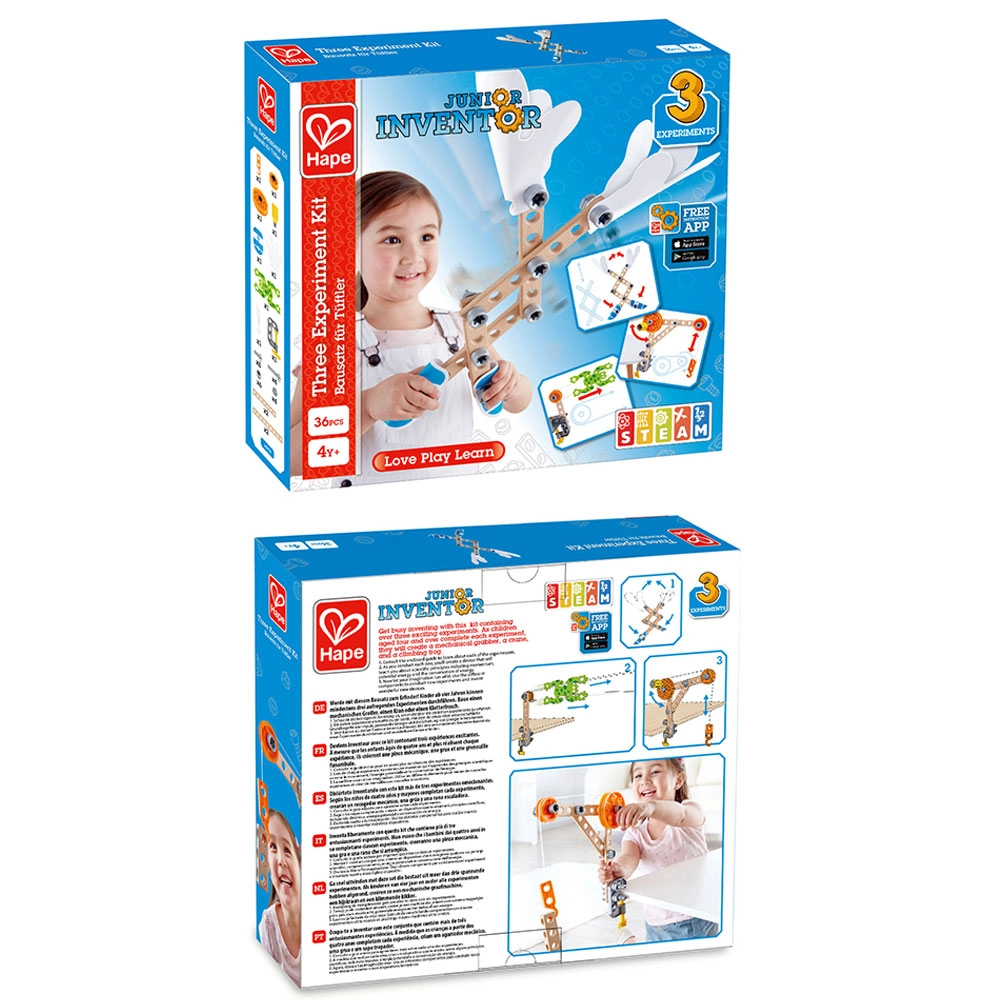 Junior Inventor Three Experiment Science Kit - 4 years+ 36 pieces