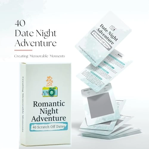 Romantic Date Night Scratch-Off Cards - 40 Adult English
