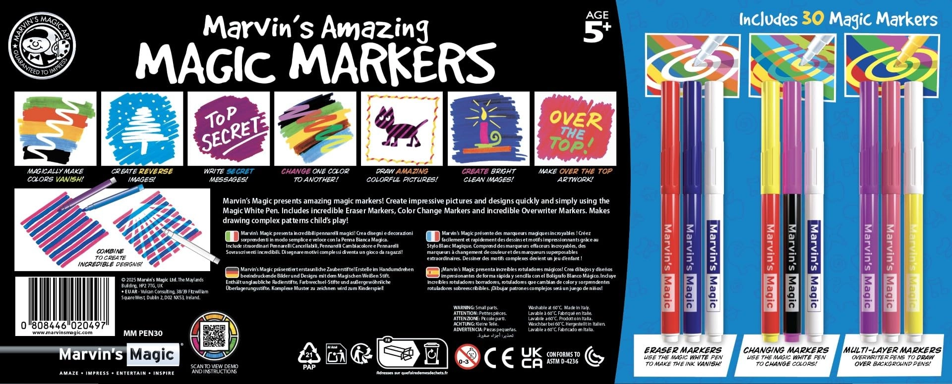 30 Magic Pens - Multicolor Marker Pen