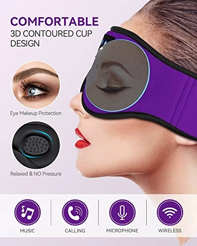 Bluetooth Sleep Headphones - 14 Hours Charcoal Black