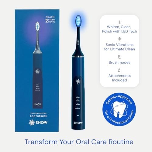 LED Whitening Electric Toothbrush - Polar Blue Rechargeable 14-day battery life