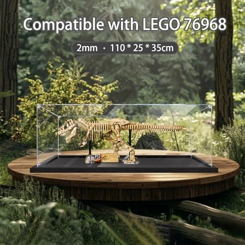 Acrylic Display Case for LEGO 76968 - Transparent 2mm Tyrannosaurus Rex