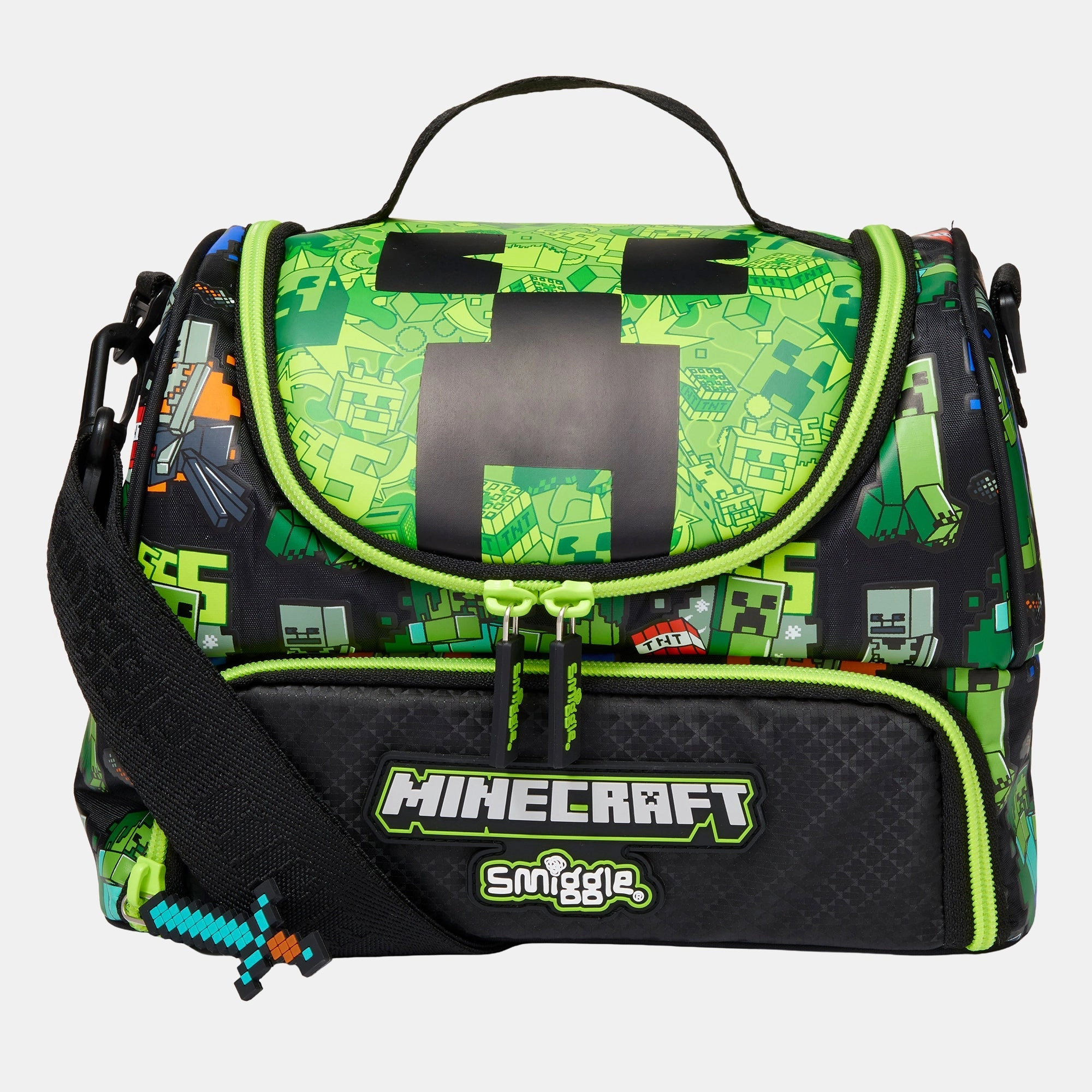 Smiggle Double Pocket Lunchbox - Minecraft