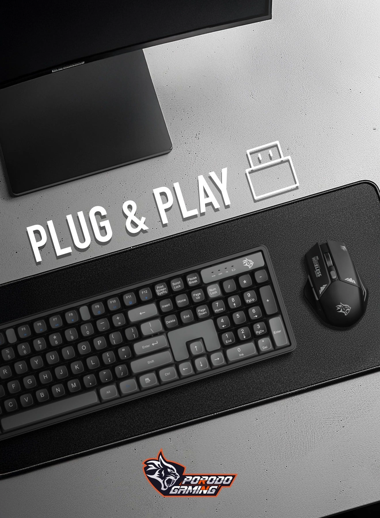 Keyboard + Mouse - EN Wireless