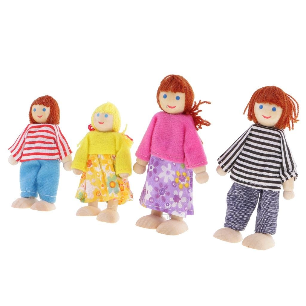ZF4KJHQQWY Doll House - 4 People Family Dolls