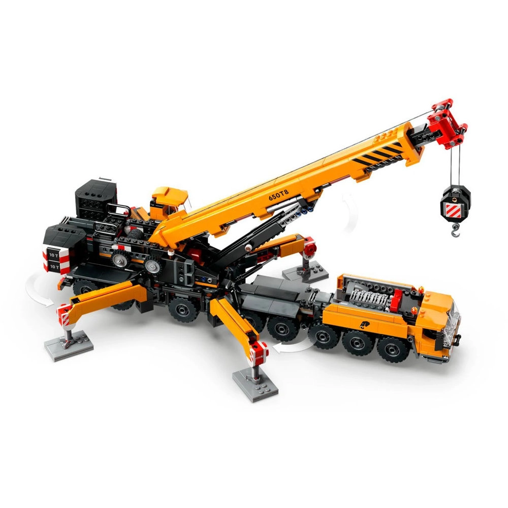 City Mobile Construction Crane - 4 Minifigures Long Extendable Boom