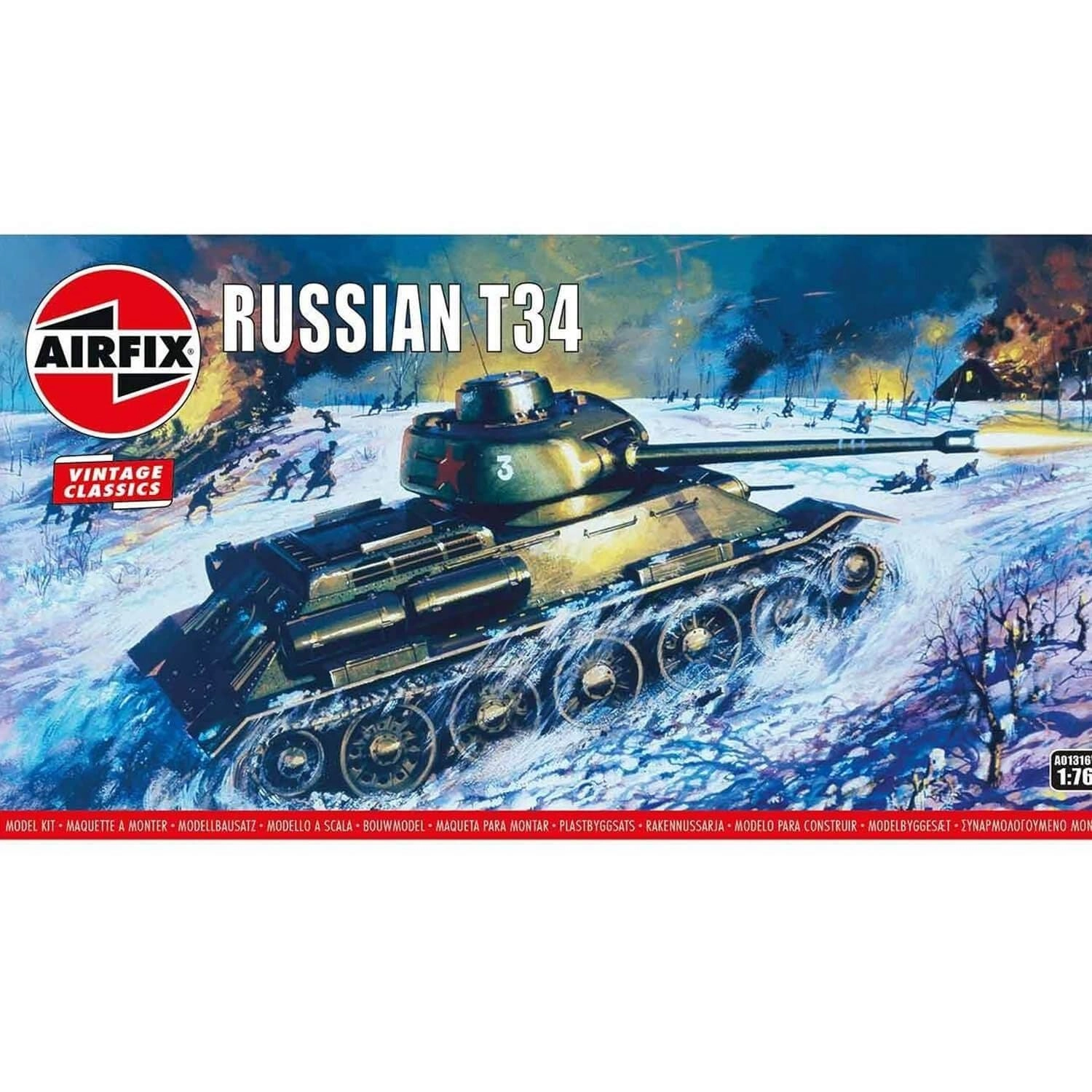 Airfix T34 Model Kit (A01316V) - 1:76