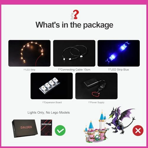 LED Light Kit for LEGO Maleficent’s Dragon Form 43240