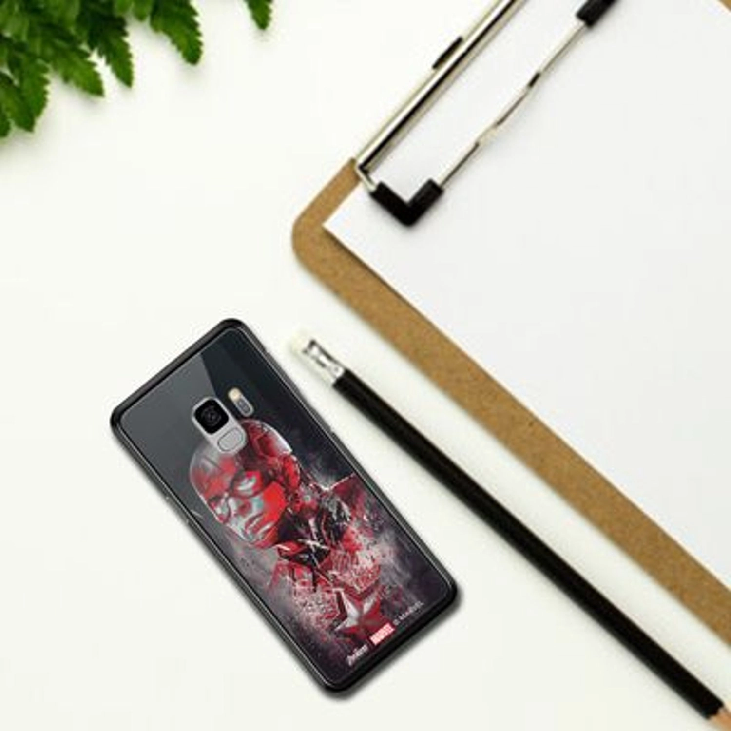 Red Face Captain America Back Case for Galaxy S9