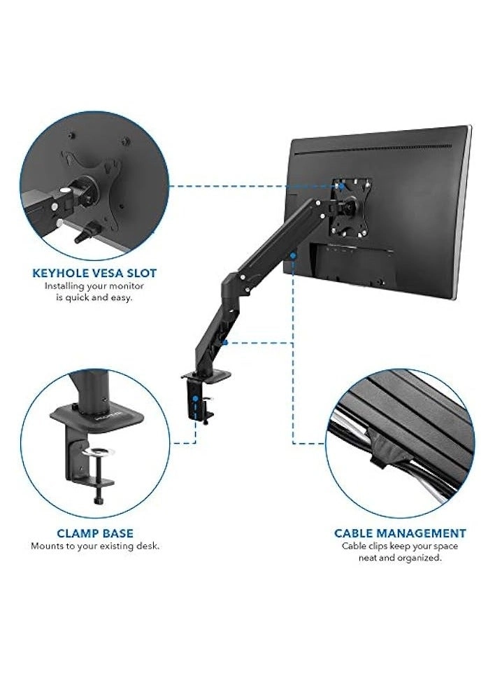 Monitor Mount Arm - Single 20 to 32 inches 75x75mm and 100x100mm