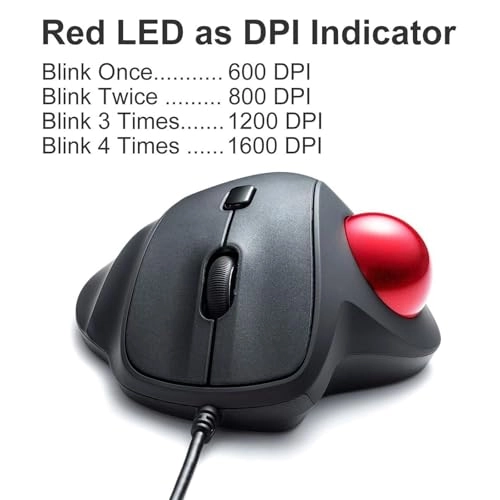 TB128 - Trackball 600/800/1200/1600 DPI