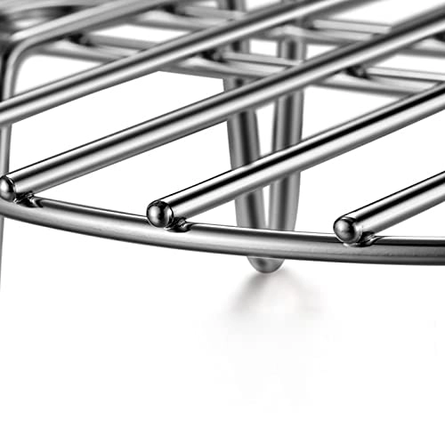 Cake Basket + Silicone Mat + Pizza Tray + Grill + Steaming Rack - Stainless steel +Silica gel 5 Pack