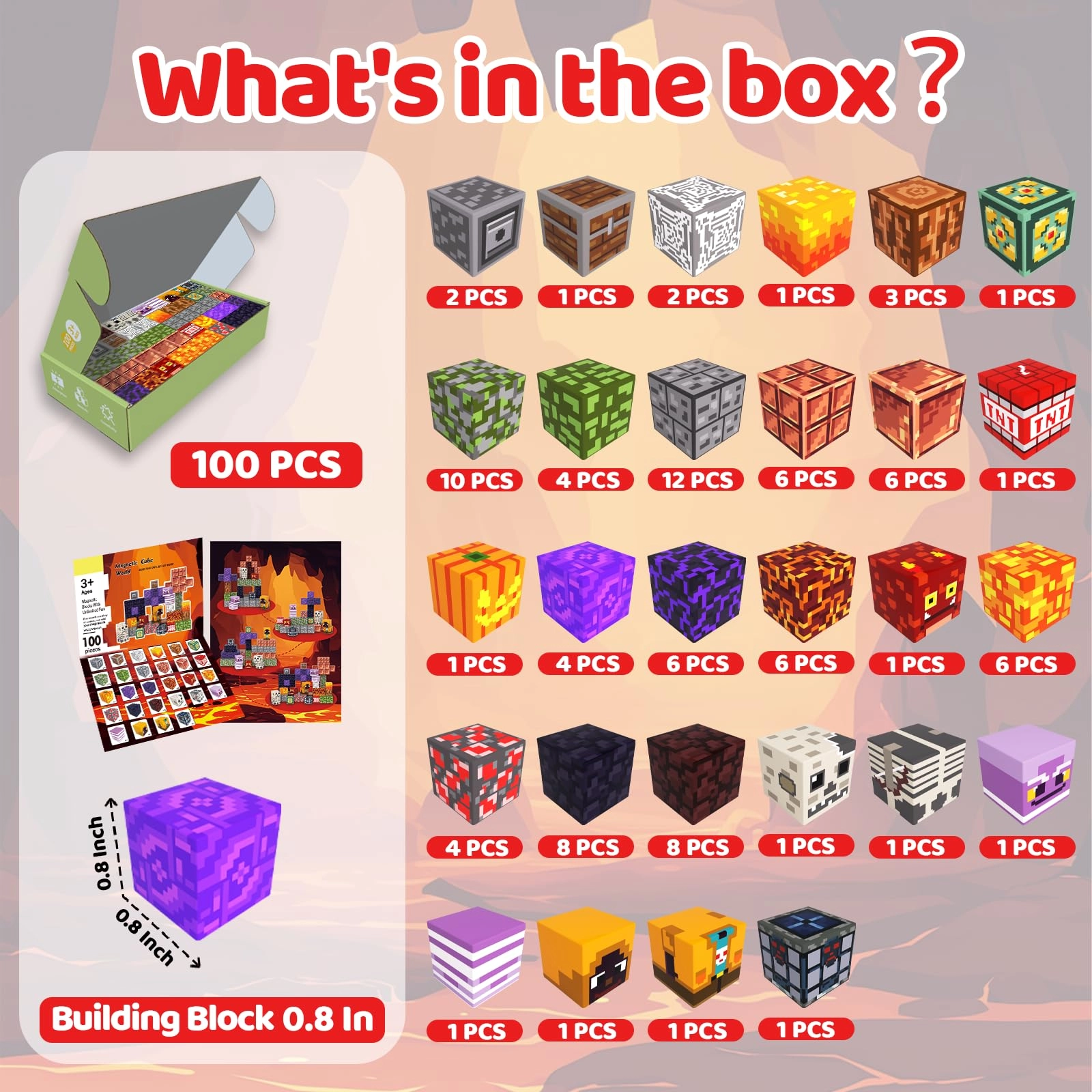 Magnetic Blocks - 100 pcs