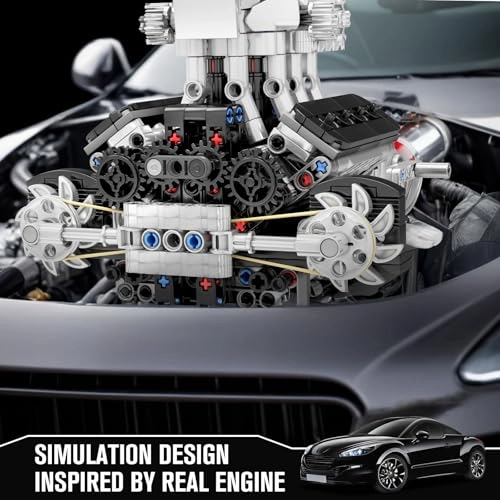 V8 Engine Model kit STEM - 8 years+ 737 pieces