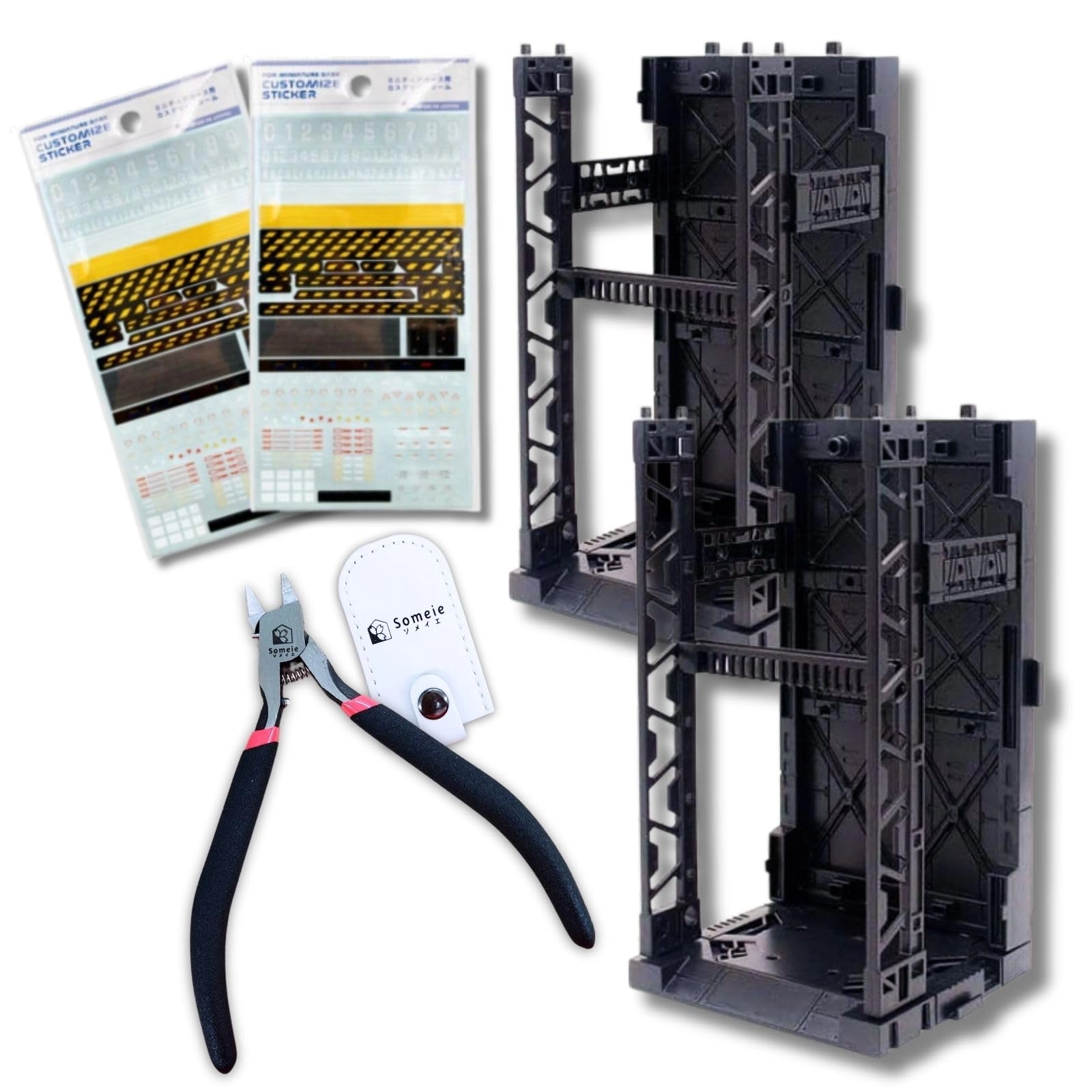 Someie Interlocking Display Base - x2 + Customization Stickers - x2 + Nippers