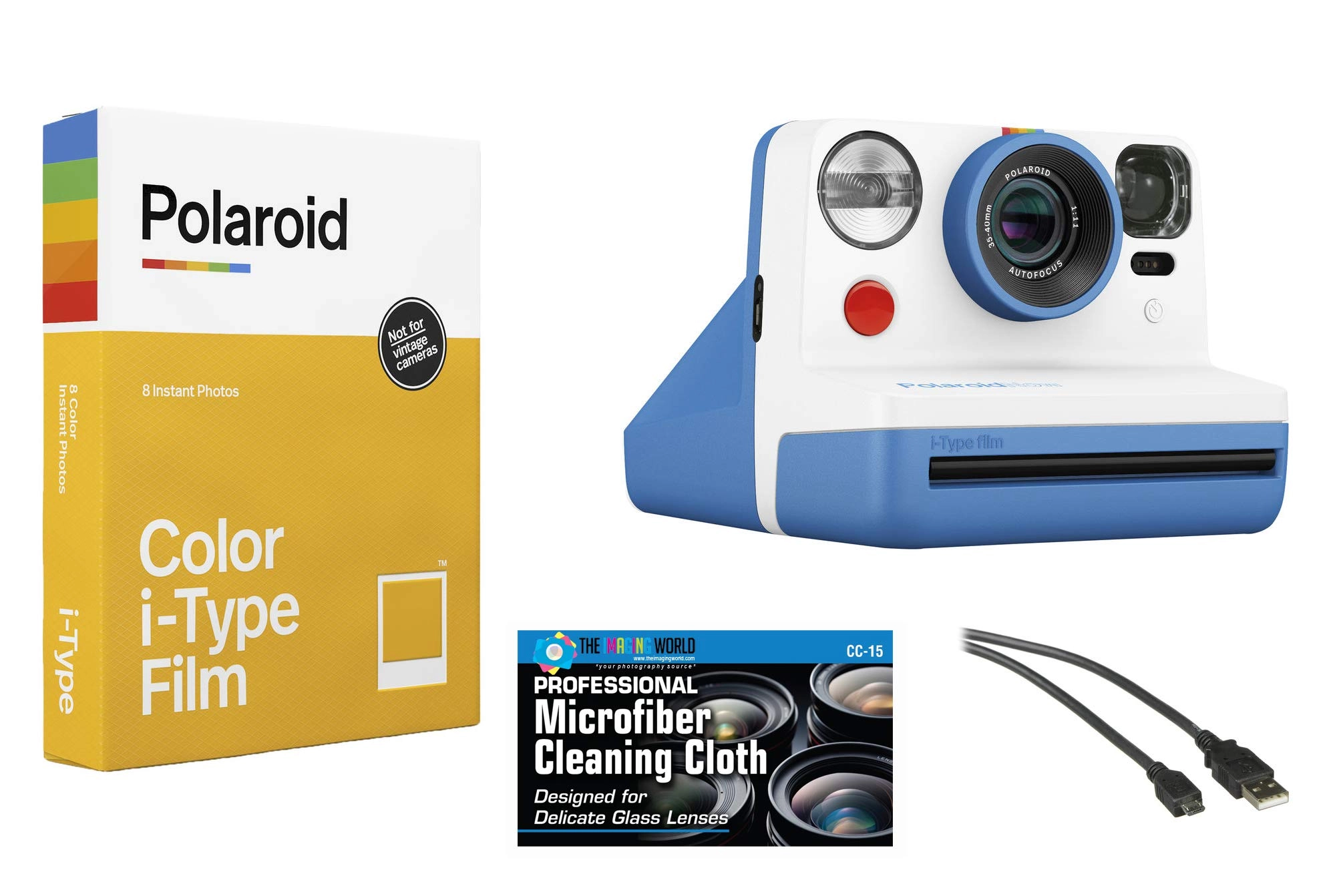 Polaroid Now - Black + Polaroid Color Film