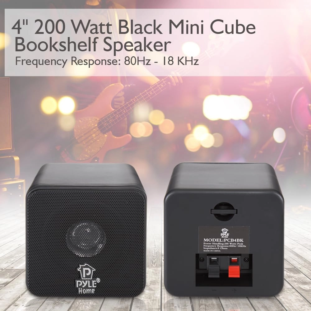 Mini Cube Bookshelf Speakers - 200 Watt