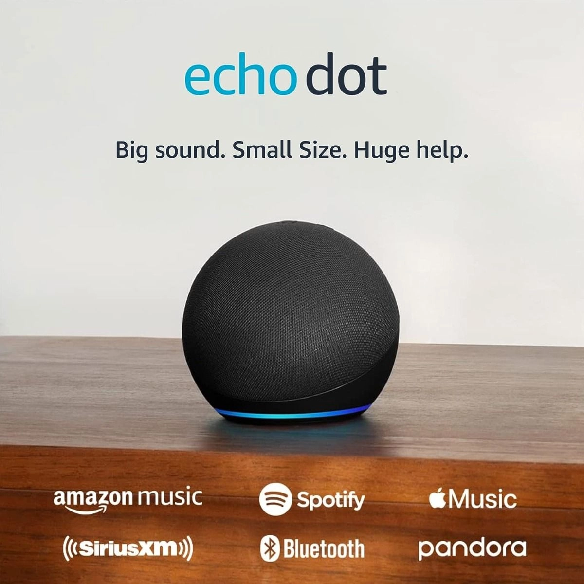 Echo Dot 5th Gen - Alexa Charcoal - Improved audio, Sleek design