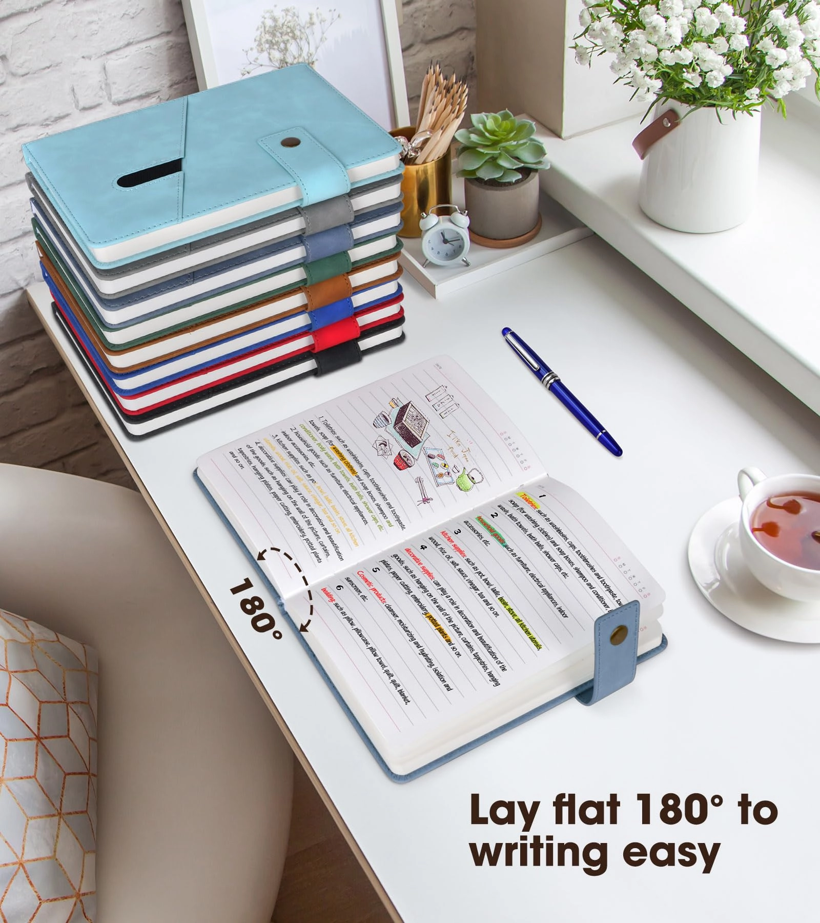 Lined Leather Journal - A5 200 Pages