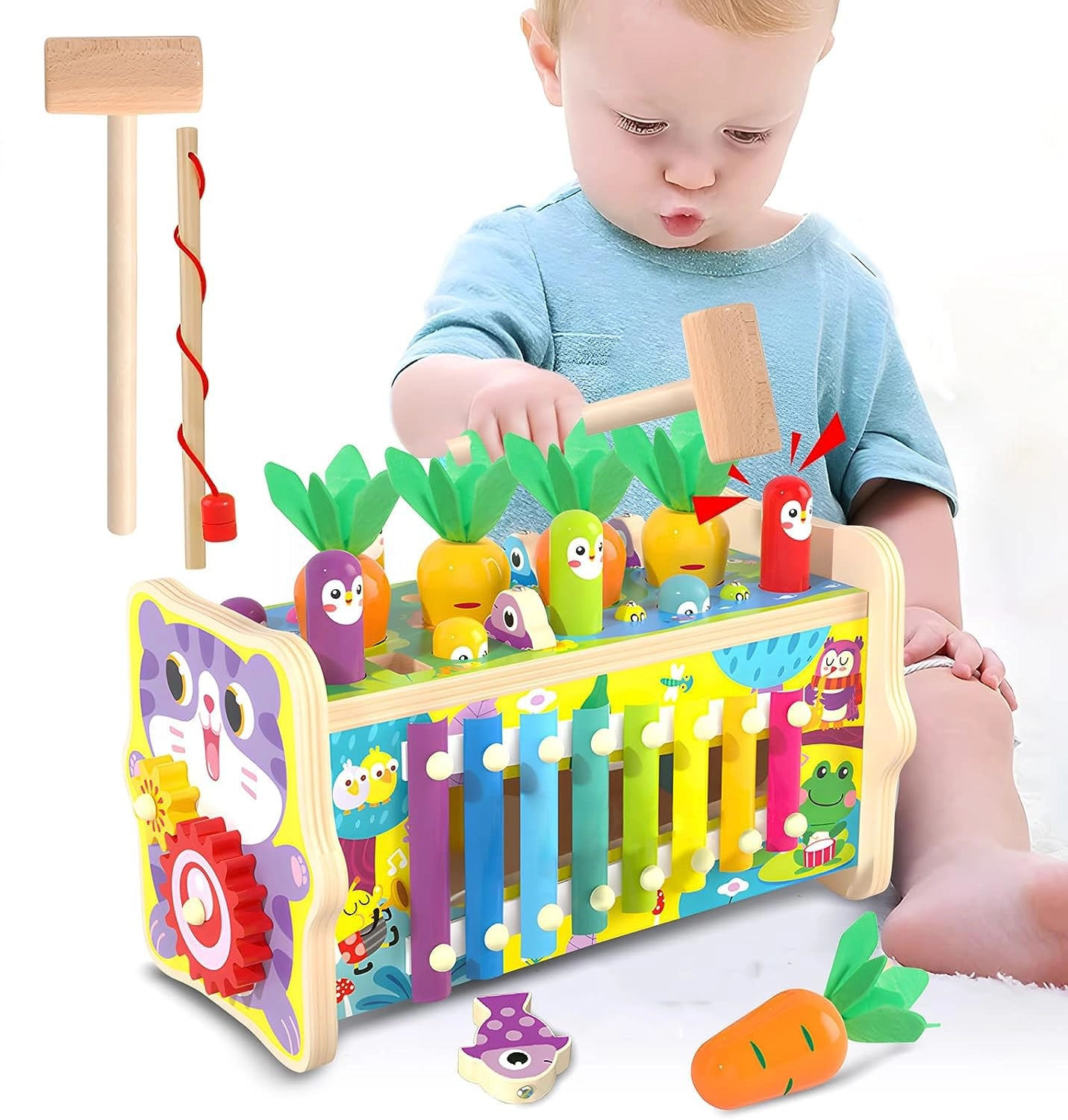 Wooden Activity Cube - 2 - 12 months