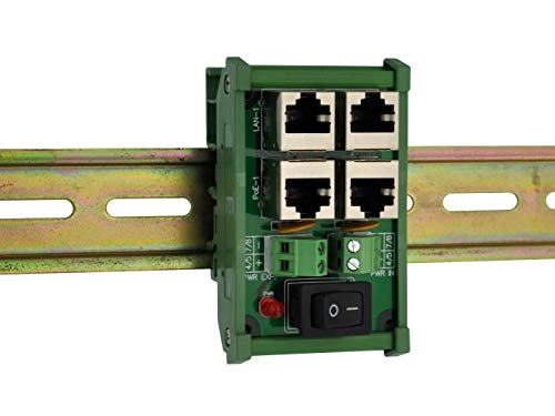 DIN Rail Mount Passive RJ45 PoE Power Injection Board - 12VDC - 60VDC 2 ports 10/100Mbps