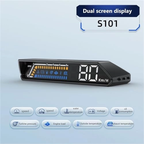 Dual Screen Car Speedometer Digital HUD ODB - Style2