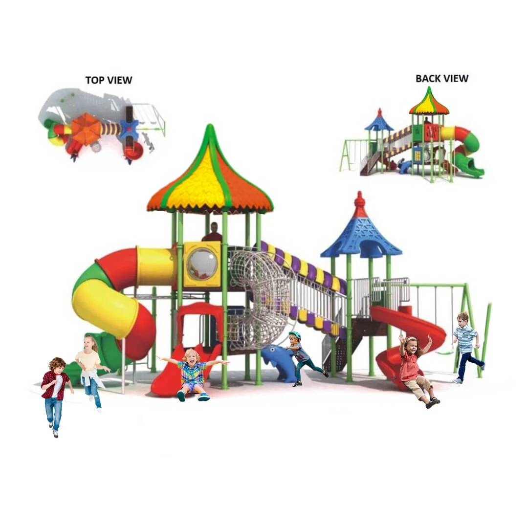 Kids Playground Climbers Swings N Slide - 3+ Multi Colour