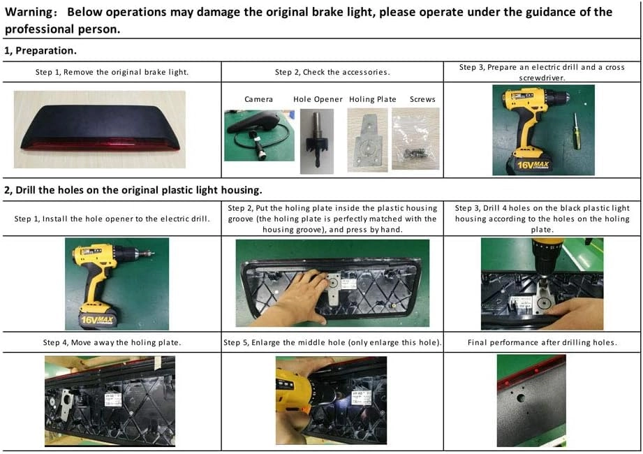 Brake Light Reversing Camera - Night vision