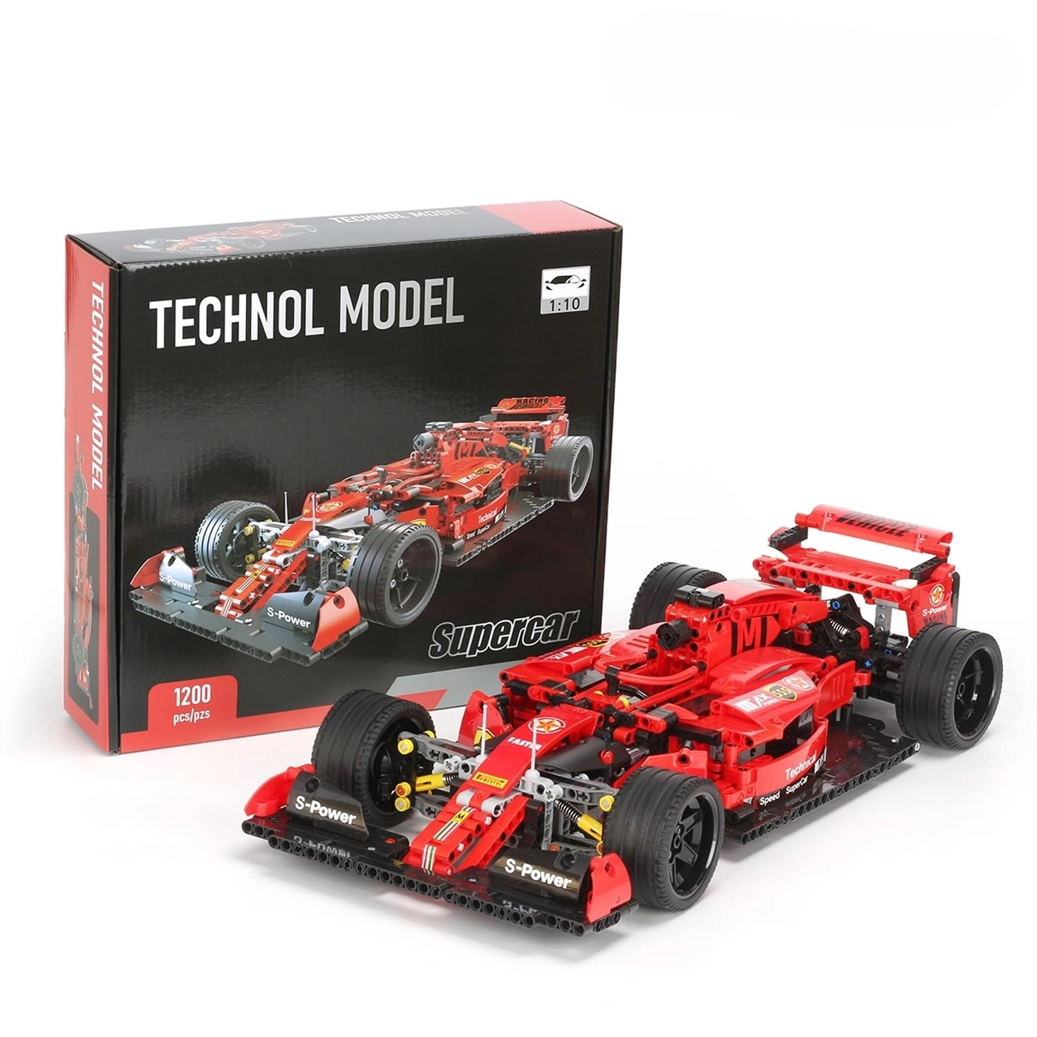 funxinnee 1:14 MOC Sports Vehicle Model Kit - 1200pcs