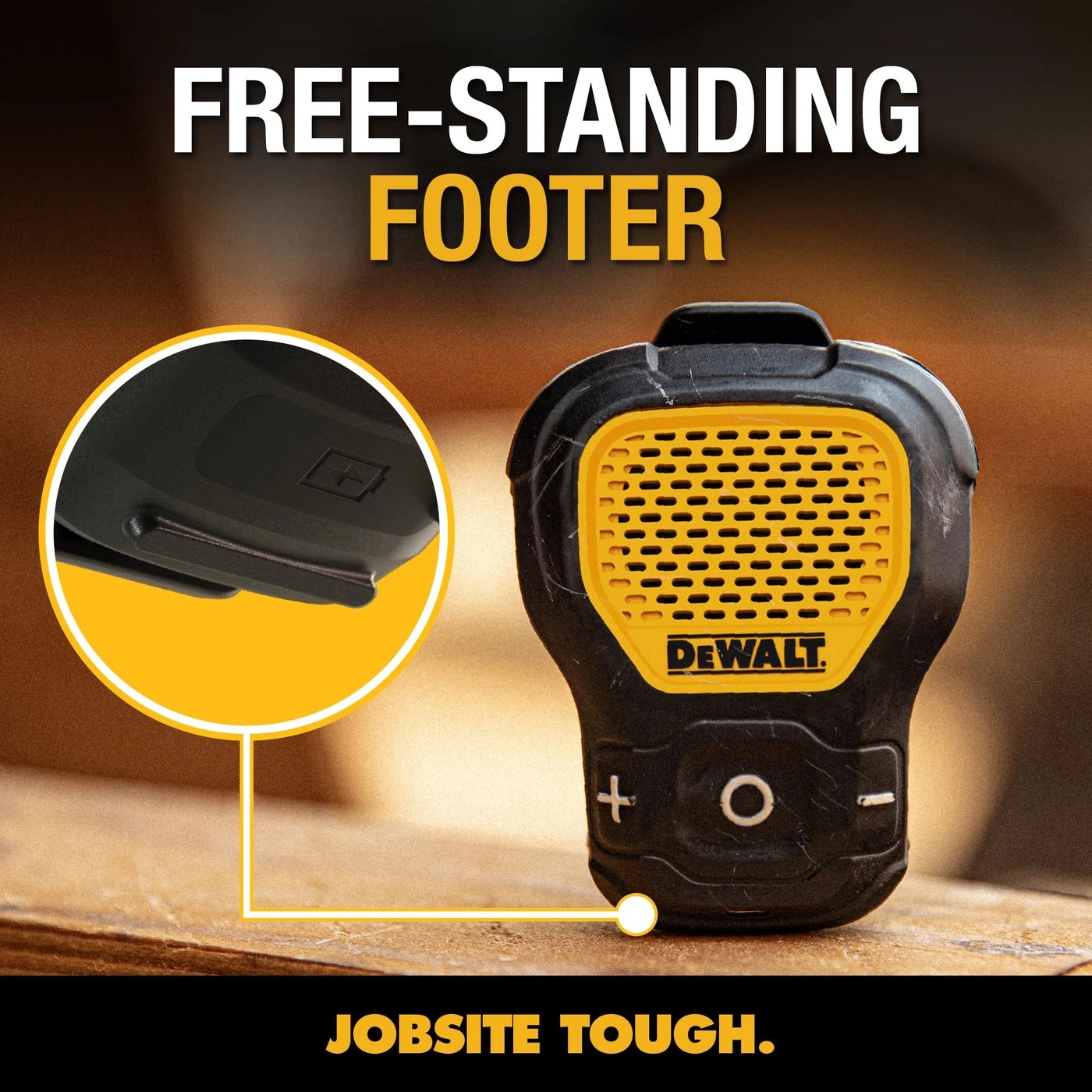 Wearable Bluetooth Speaker - Clip-On Wireless Jobsite Pro