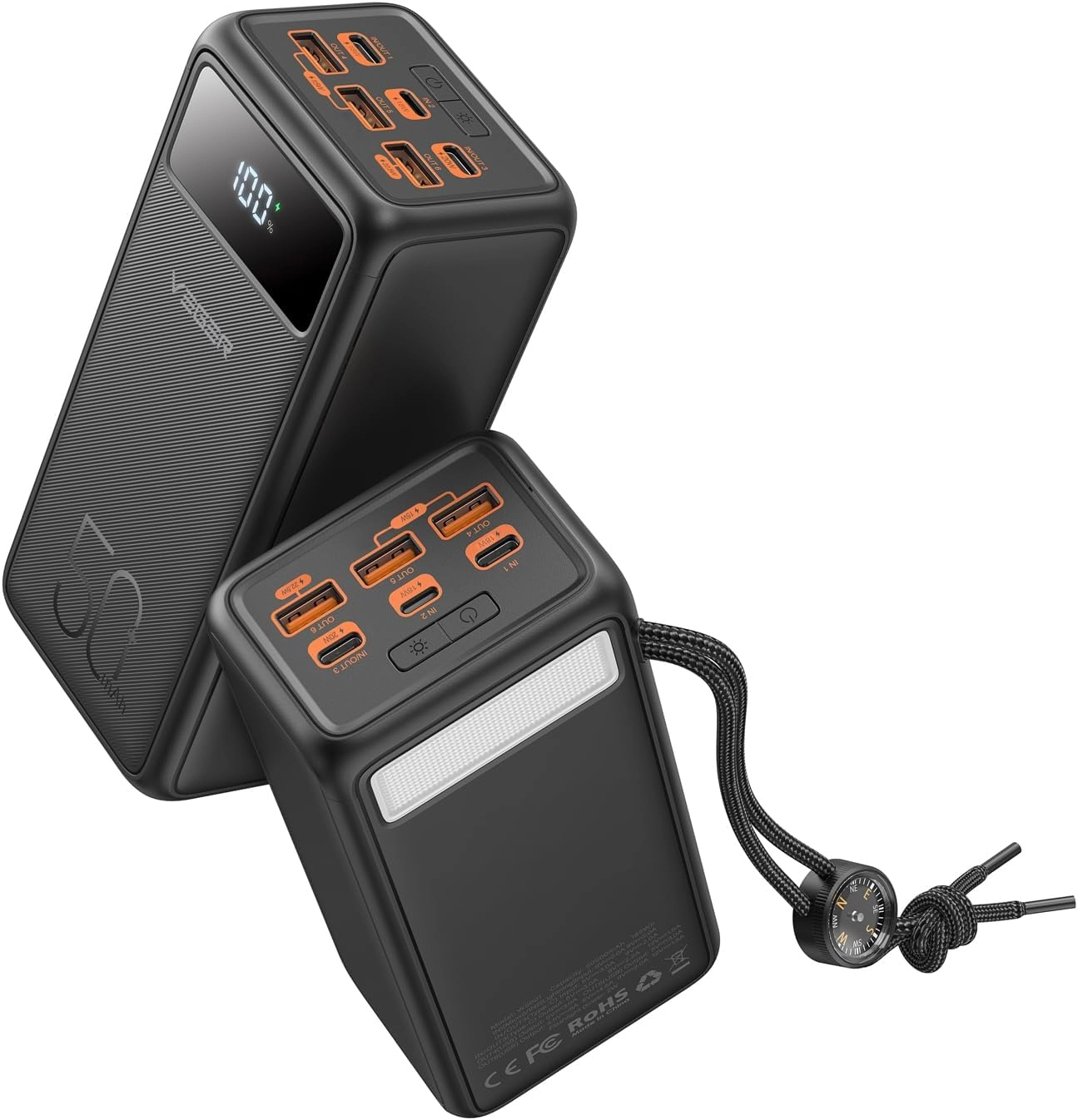 VEGER Power Bank - 50,000 mAh 100W PD/QC3.0