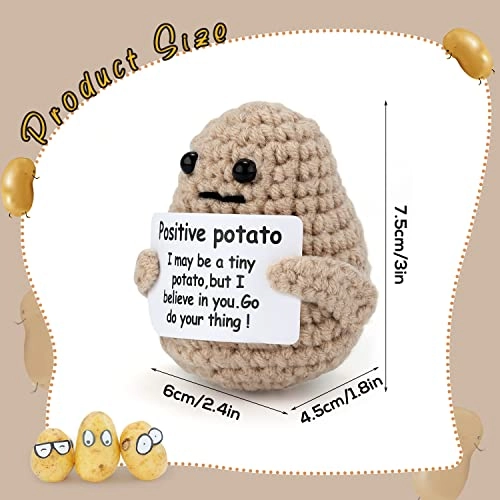 Mini Funny Knitted Potato - 7.5cm