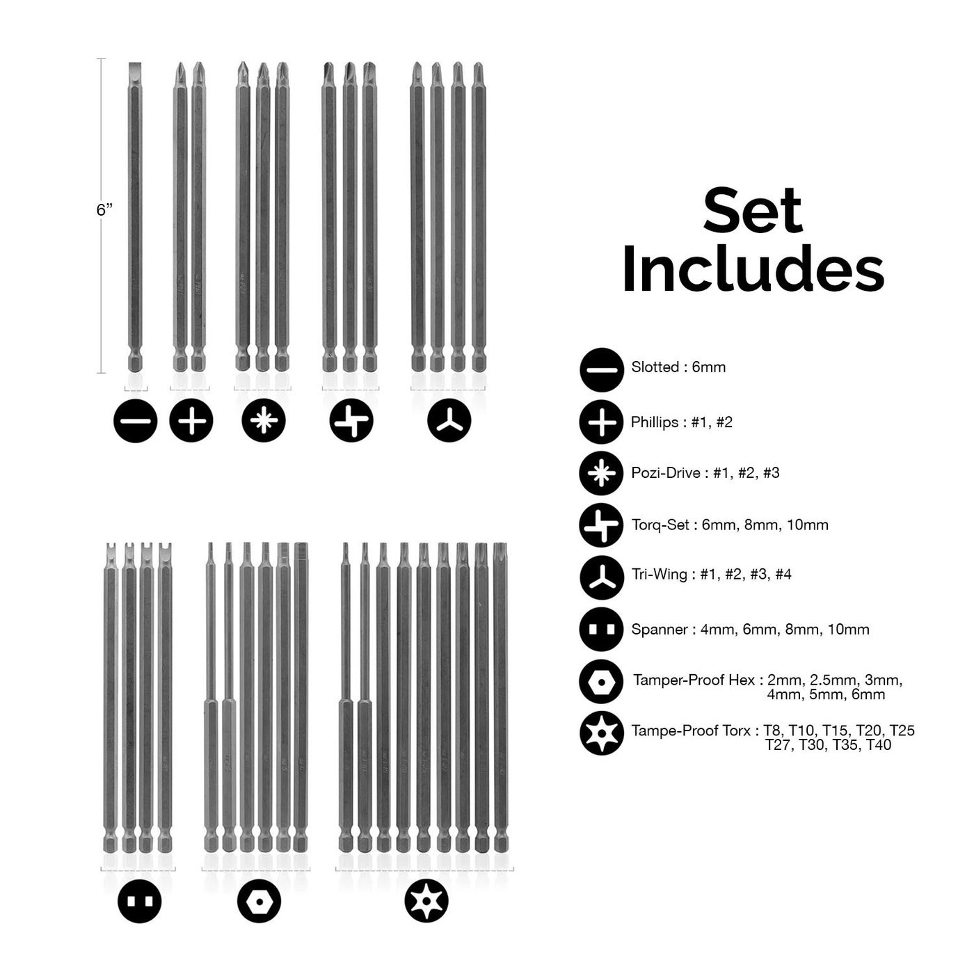 10224A - 32 Piece 6"