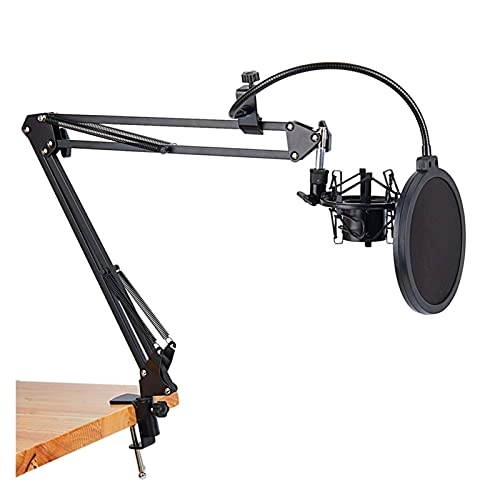 Mic Stand - Extendable Scissor Arm Table Mounting Clamp
