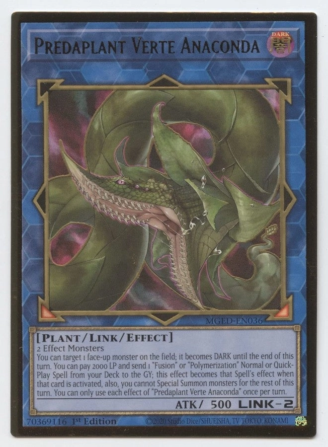 Yu-Gi-Oh! Predaplant Verte Anaconda - MGED-EN036 - 1st Edition