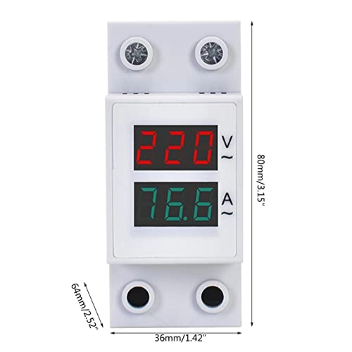 AC Voltmeter Ammeter - LED Display Rail Installation