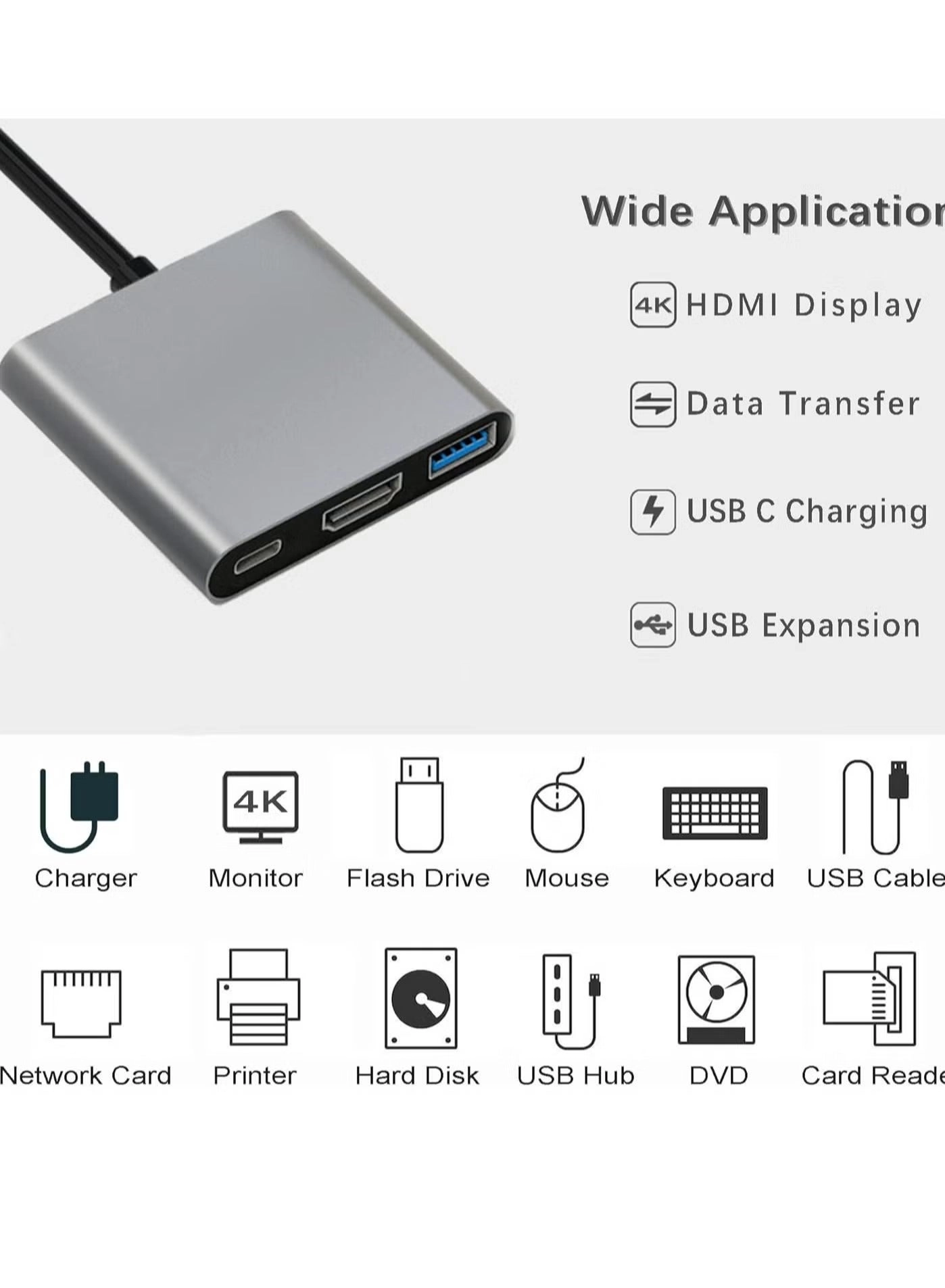 USB C Hub - USB 3.0 4K