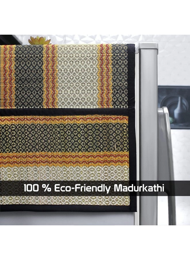 Madurkathi Fridge Cover - 21x52 inches Black