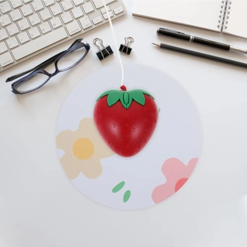 Pink Strawberry Mouse - USB