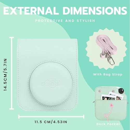 Mini 12 - Mint Green + Mini Film - 40 shots + Mini 12 Case + Mini Album Book + Film Stickers + Colour Filters