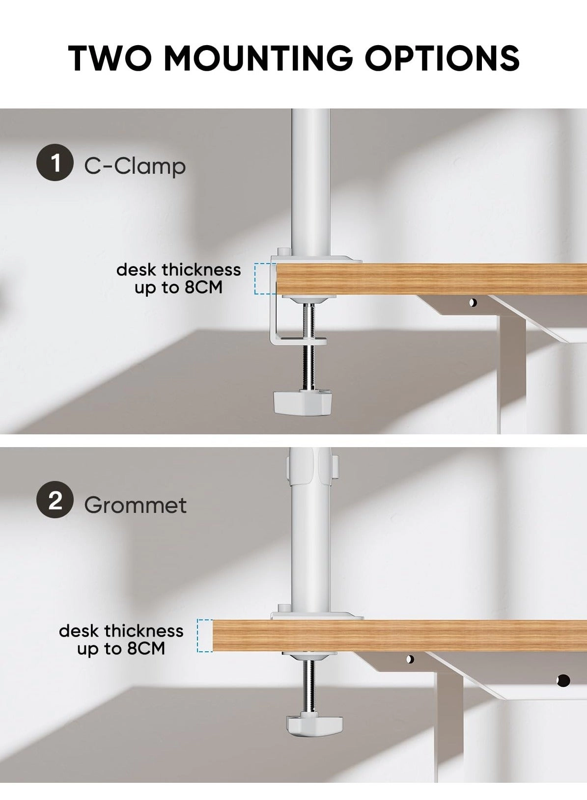 Dual Monitor Mount - 32 inches VESA 75/100mm