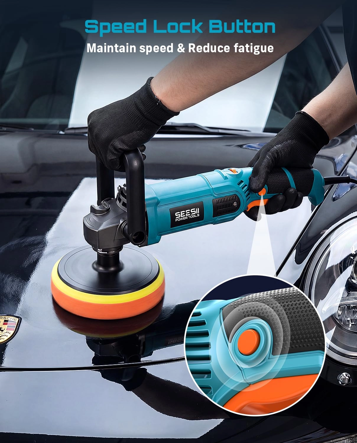 Car Buffer Polisher - 1600W 7"/6"