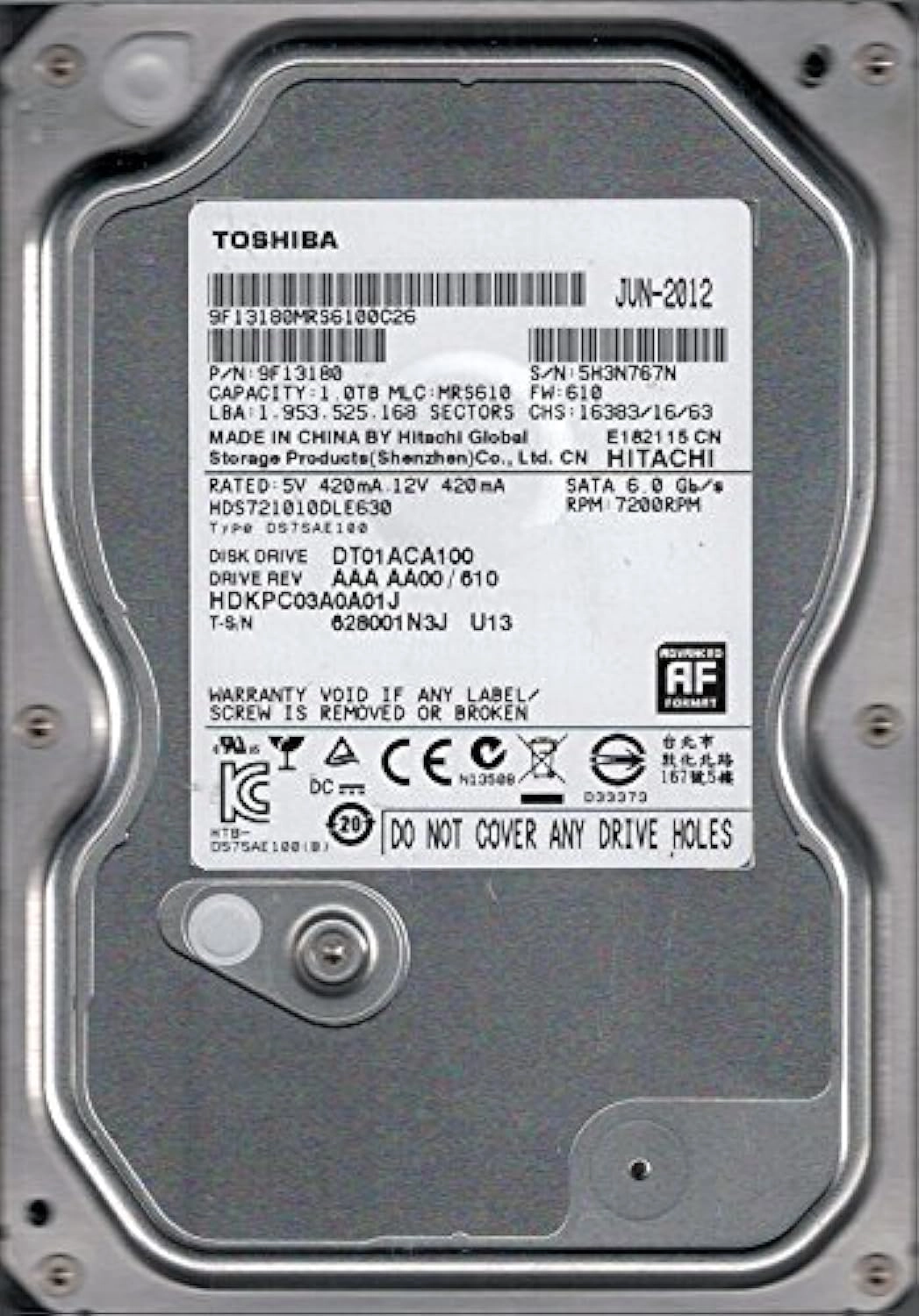Hitachi (HDS721010DLE630) - 1 TB