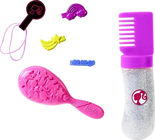 Rainbow Sparkle Hair Doll - 7.5 inches hair Sparkle Gel Comb Ages 5+